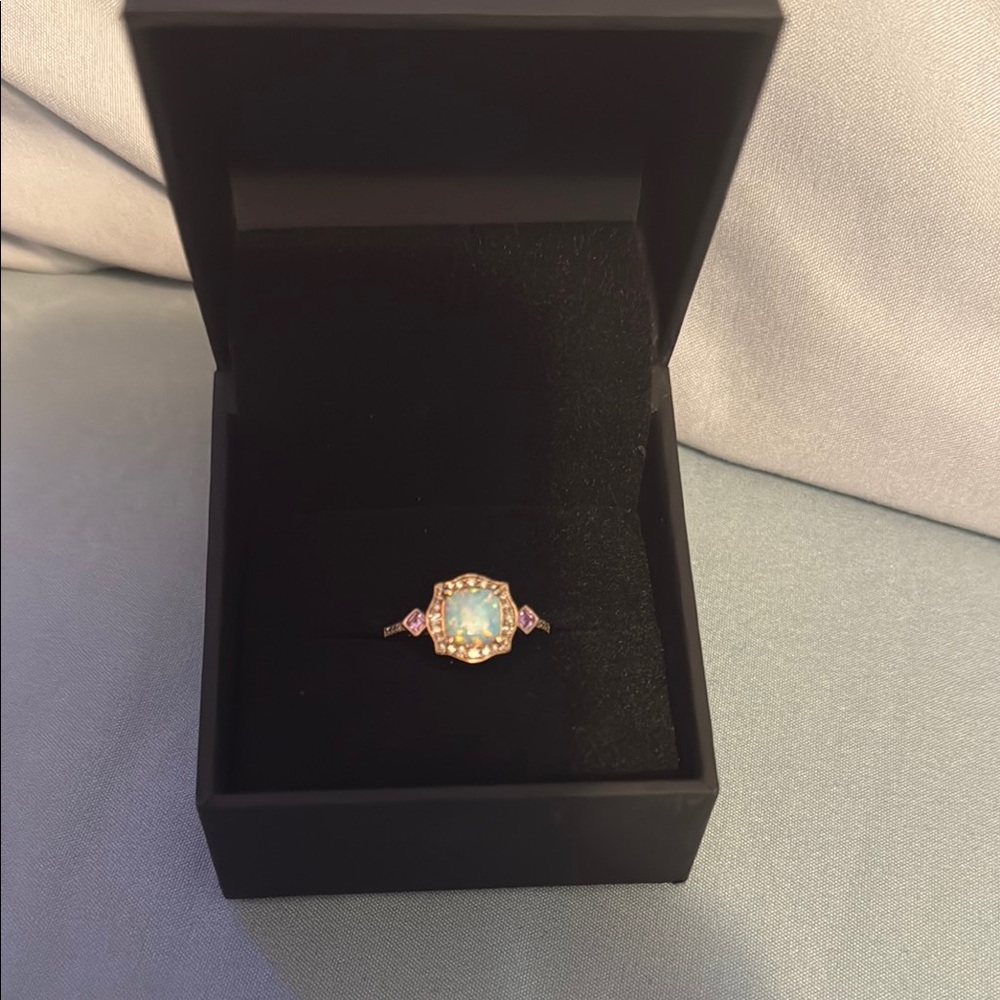 Elegant 10k Rose Gold Opal Ring
